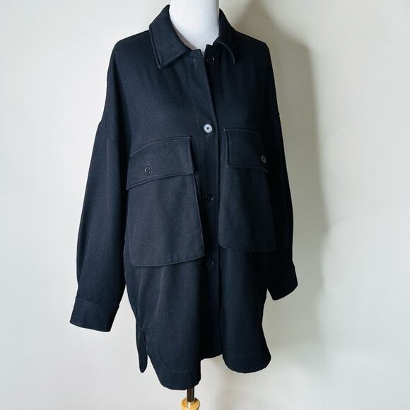Zara Black Oversized Utility Jacket - Picture 3 of 6